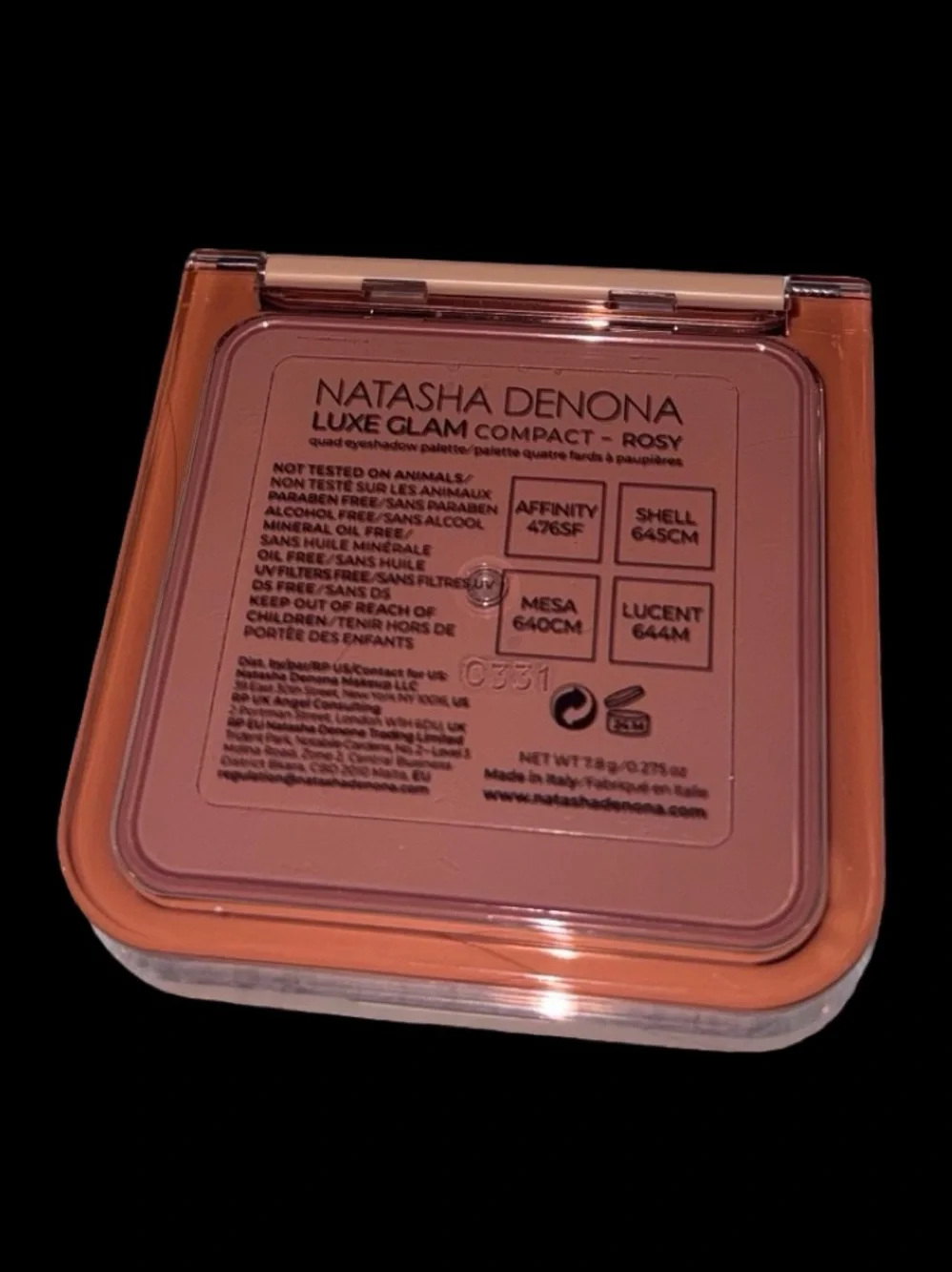 Natasha Denona Luxe Glam Compact Quad Eyeshadow Palette - Rosy